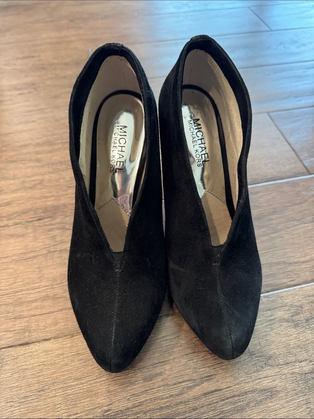 Michael Kors Black Suede Pointed Toe Heels